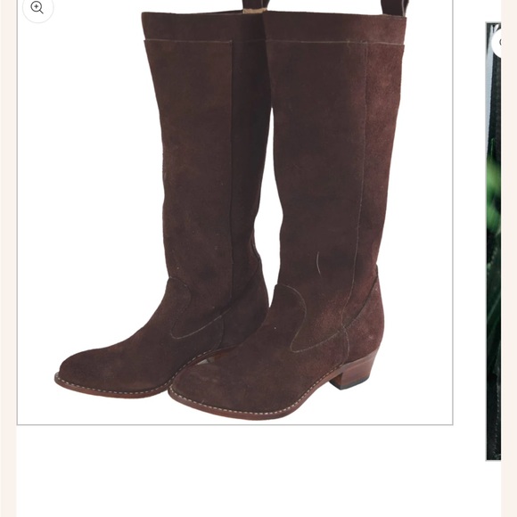 Atitlan Leather Brown Slouchy Suede Boots Size 10 NWOT - Picture 3 of 11